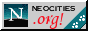 netscape button saying neocities.org with cat logo and paws