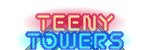 a tiny neon sign reading 'TEENY TOWERS' (the 'N' is dying)
