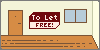 a tiny empty room with 'to let' sign